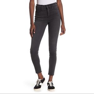 Madewell Washed Black Midrise Skinny Jeans